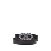 Ferragamo Black Calf Leather Bos Taurus Regular Belt